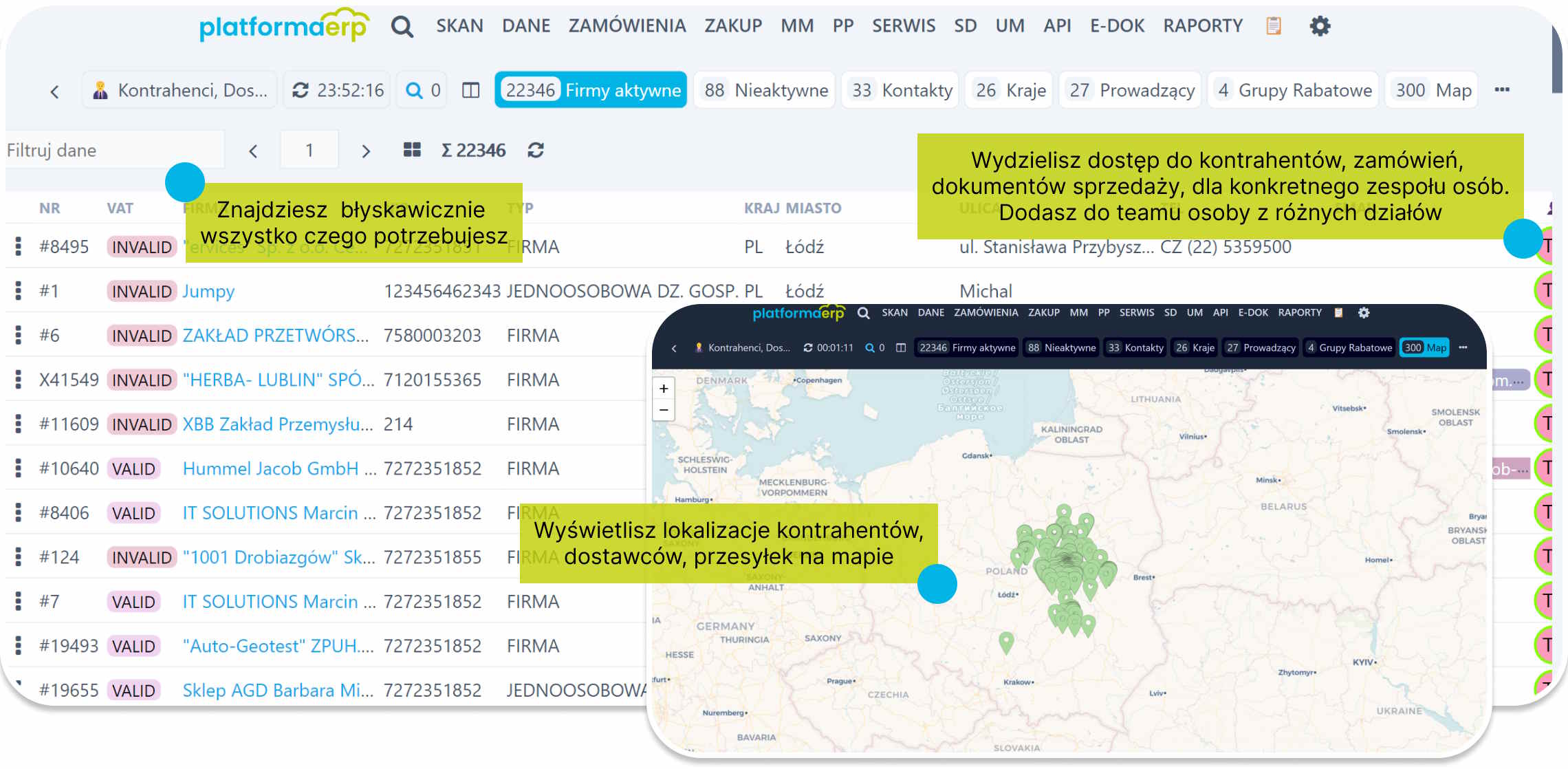 Master data w systemie platformaERP
